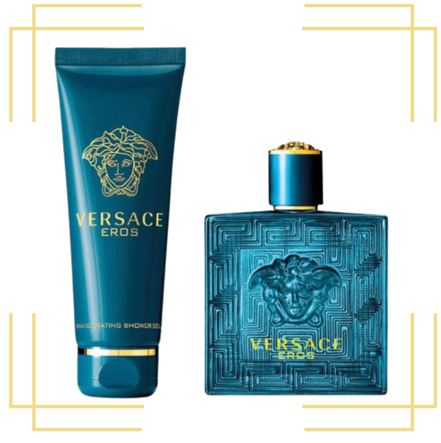 Versace Eros 3.4 Edt + 3.4 S/G For Him