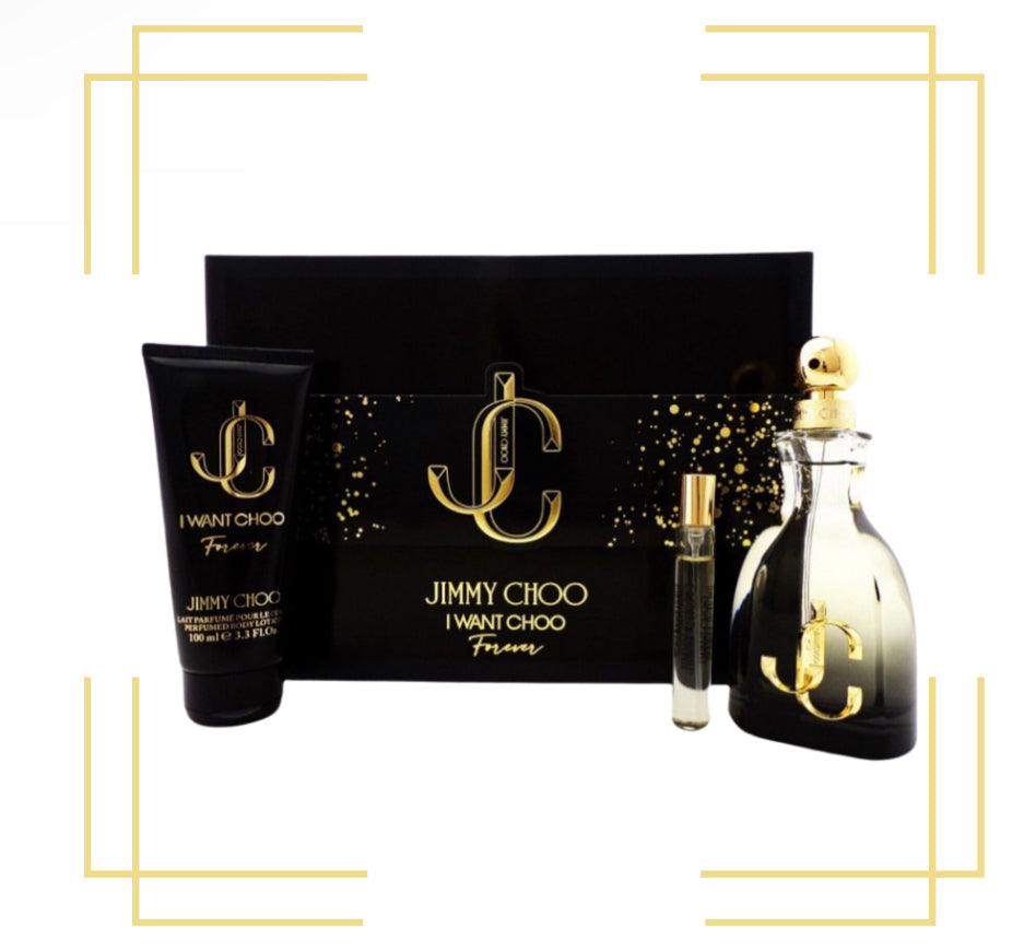 I Want Choo Forever By Jimmy Choo 3.4 EDP + 3.4 Body Lotion + Mini
