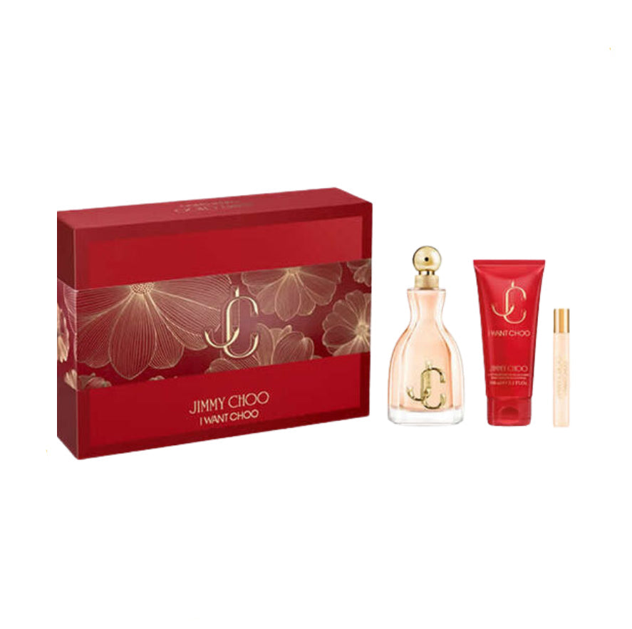 I Want Choo By Jimmy Choo 3.4 OZ + 3.4 OZ Body Lotion + Mini