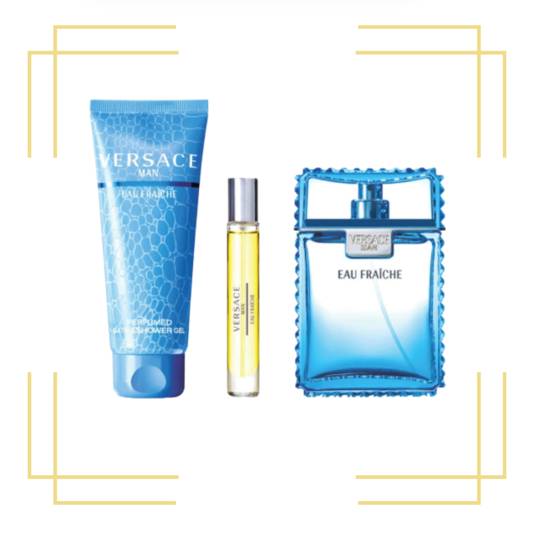 Versace Eau Fraiche 3.4 EDT + 5.0 Shower Gel + Mini