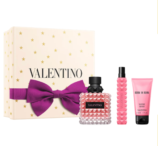 Donna Born In Roma By Valentino 3.4 EDP + Body Lotion + Mini