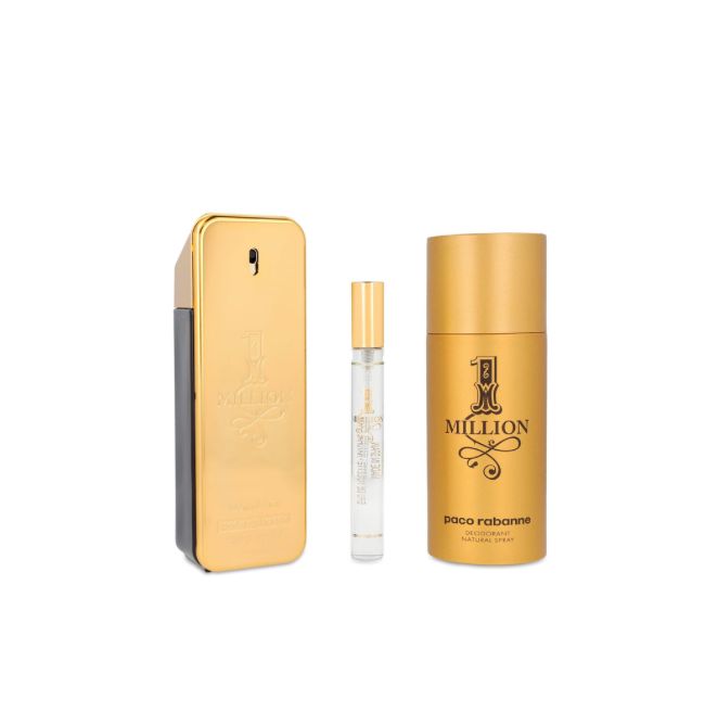 One Million By Paco Rabanne 3.4 EDT + Deostick + 10ML