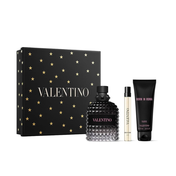 Uomo Born In Roma By Valentino 3.4 EDT + Shower Gel + Mini