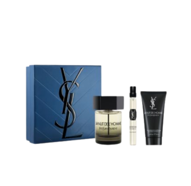 La Nuit De L'Homme By Yves Saint Laurent 3.4 + Shower Gel + Mini EDT
