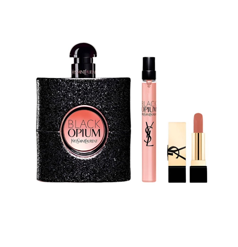 Black Opium by Yves Saint Laurent 3.0 EDP + 10 ml + Lipstick