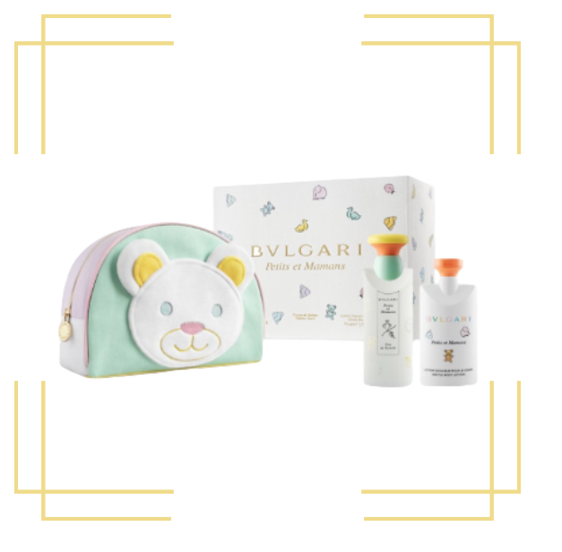 PETITS MAMANS BY BVLGARI 3.4 EDT+BL 2.5 OZ+TRAVEL VANITY