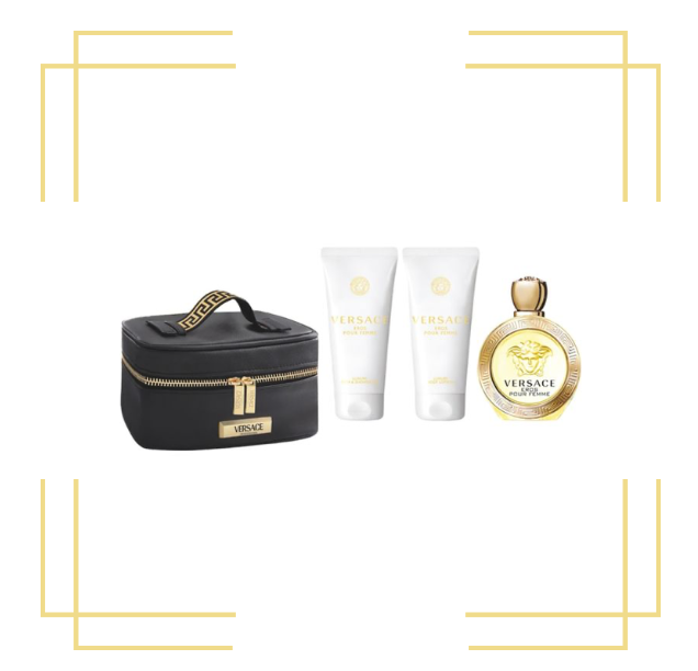 EROS POUR FEMME BY VERSACE 3.4 EDT + 3.4 BL +3.4 SG + BAG