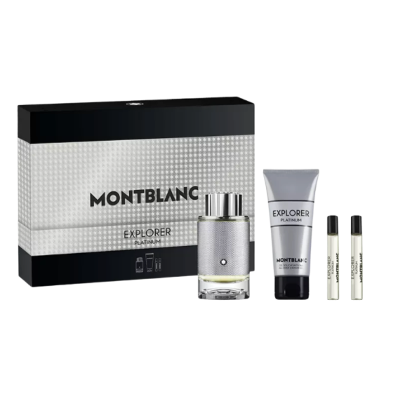 Explorer Platinum by Mont Blanc 3.4 EDP + Shower Gel + 7.5 ML x2 (Travel Spray)
