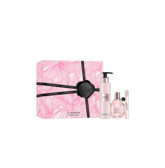 Flowerbomb By Viktor & Rolf 3.4 + 6.7 Body Lotion + Mini