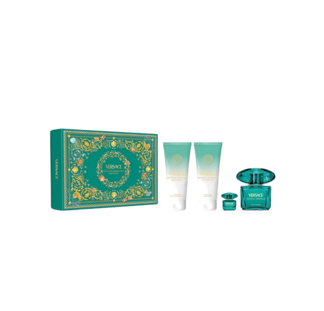 Crystal Emerald By Versace 3.0 + Body Lotion + Shower Gel + Mini